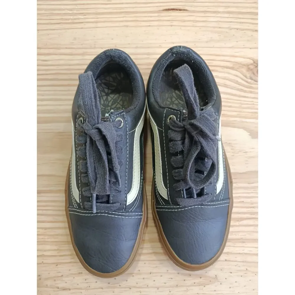 Vans Professional BMX Shoes Pro Leather Dark Green Black Gum Sole Men's Size 4.5